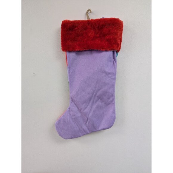 Disney Mickey & Minnie Mouse Christmas Stocking Red & Purple 17 Inch - Picture 5 of 5